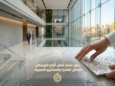 دليل اختيار أفضل أنواع البورسلان للمنازل الفاخرة والمشاريع العصرية