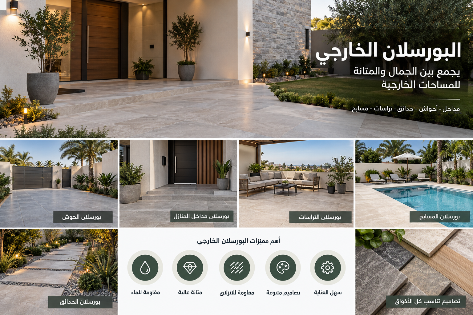 البورسلان الخارجي: دليلك لاختيار أفضل بورسلان للمساحات الخارجية